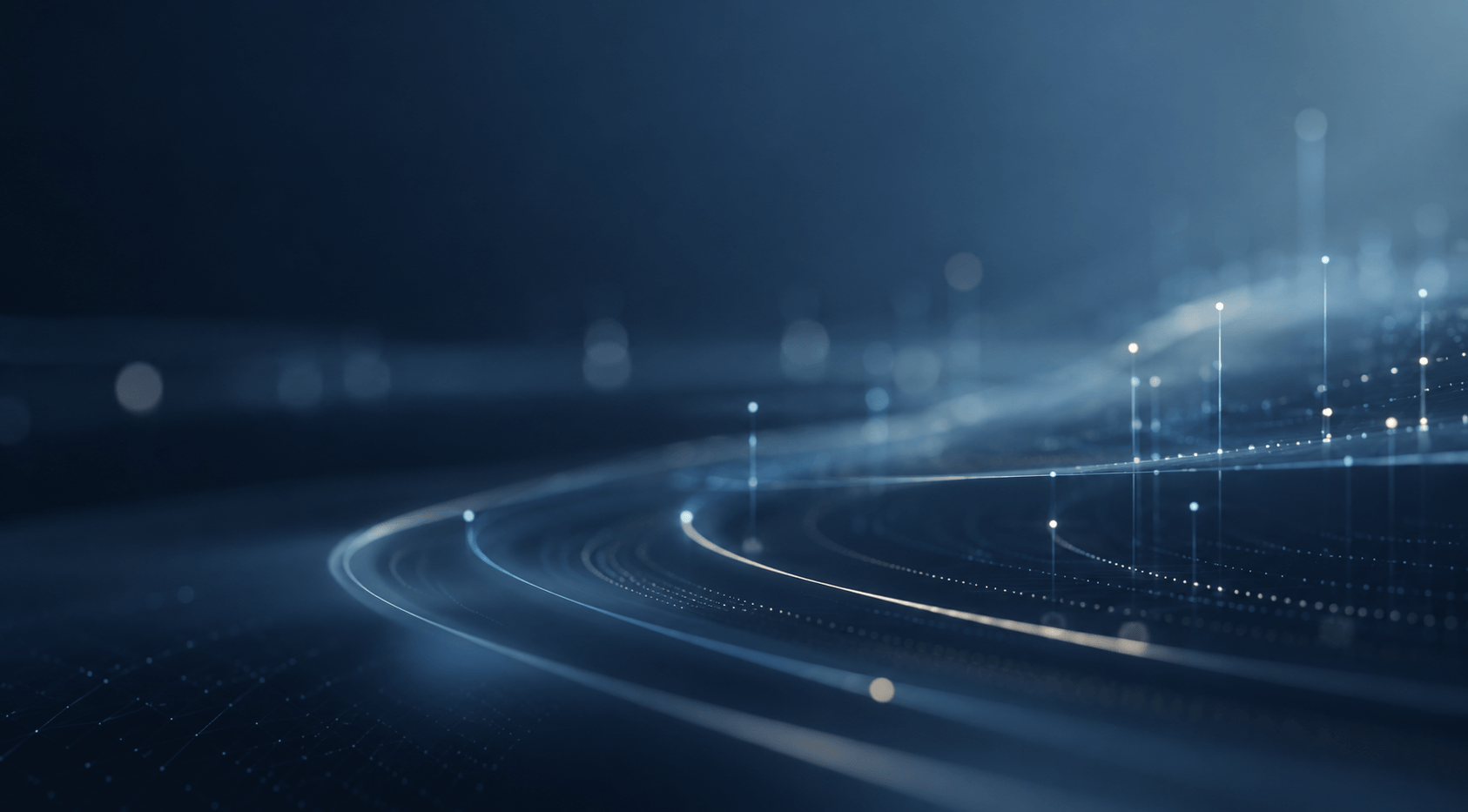 Cinematic Blue Data Flow