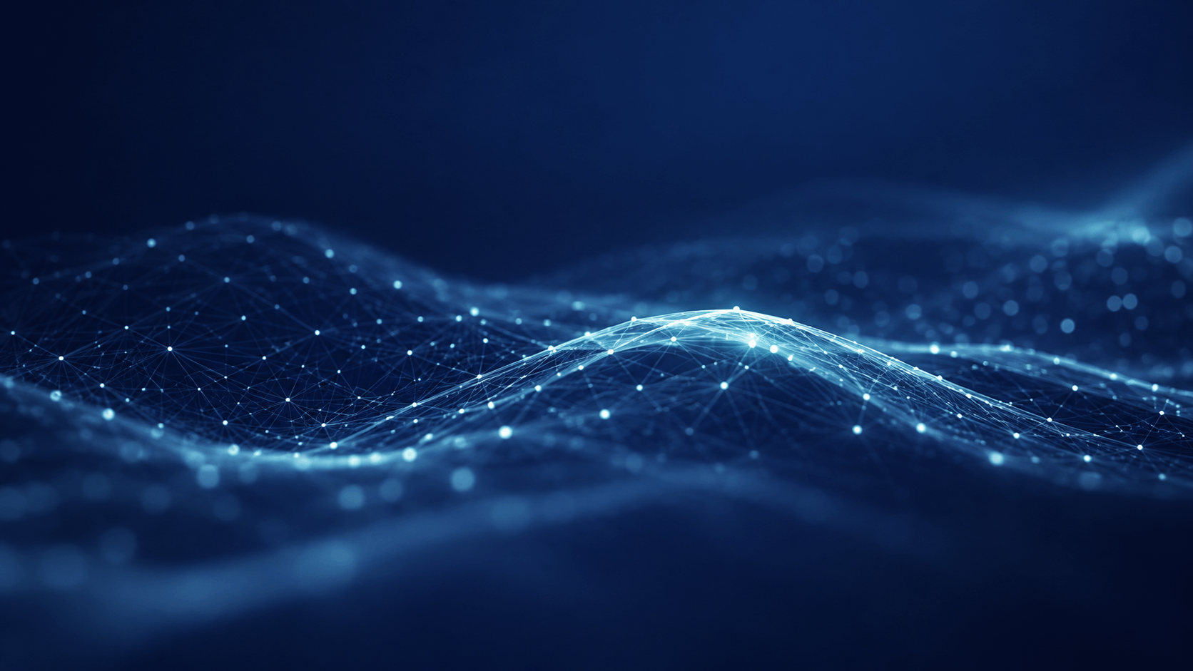 Luminous Cyan Data Wave